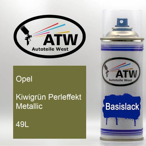 Opel, Kiwigrün Perleffekt Metallic, 49L: 400ml Sprühdose, von ATW Autoteile West.